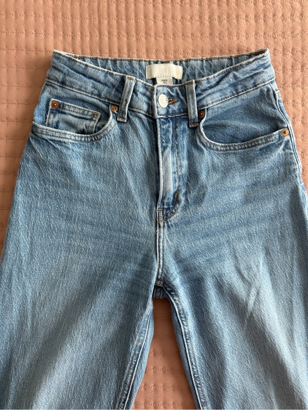 H&M High Rise Straight Leg Jeans